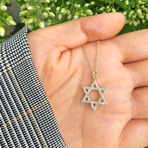 gucci gold diamond star of david pendant|14K Diamond Star of David Pendant .